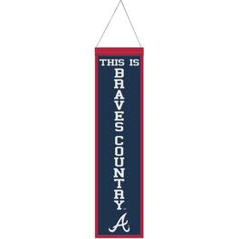 WinCraft - Atlanta Braves 8" x 32" Slogan Wool Banner - Multicolor