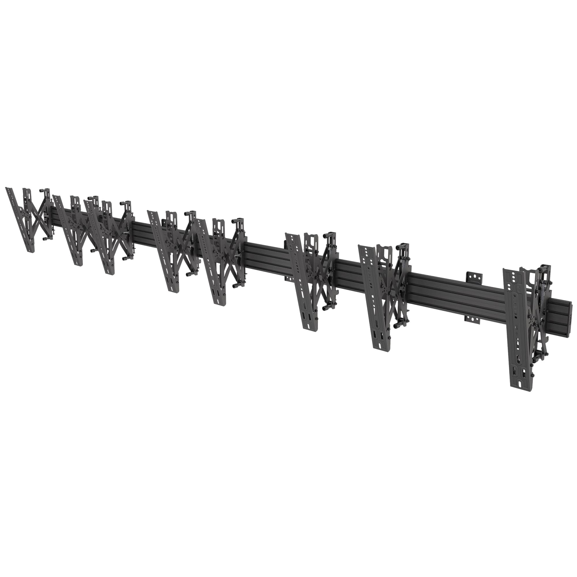 Kanto - Menu Board Wall Mount System with Tilting Arms for 40" - 60" TVs, 4 Screens - Black