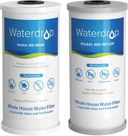 Waterdrop - Whole House Water Filter, Carbon Filter, Reduce Iron & Manganese Filter Cartridge - White