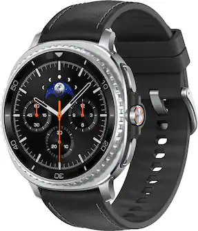 Front. Samsung - Galaxy Watch8 Classic Stainless Steel Smartwatch 46mm LTE - Black.