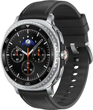 Front. Samsung - Galaxy Watch8 Classic Stainless Steel Smartwatch 46mm LTE - Black.