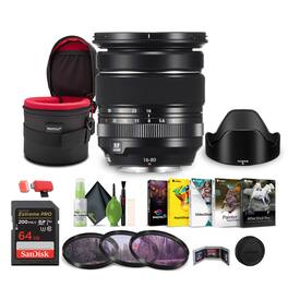 Fujifilm - Fujinon XF16-80mm F4 R OIS WR Bundle With 64GB Memory Card + More