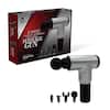 PURSONIC* 6 SPEED RECHARGEABLE CORDLESS PROFESSIONAL MASSAGE GUN effective - noti A 4 tightly Massage Heads included