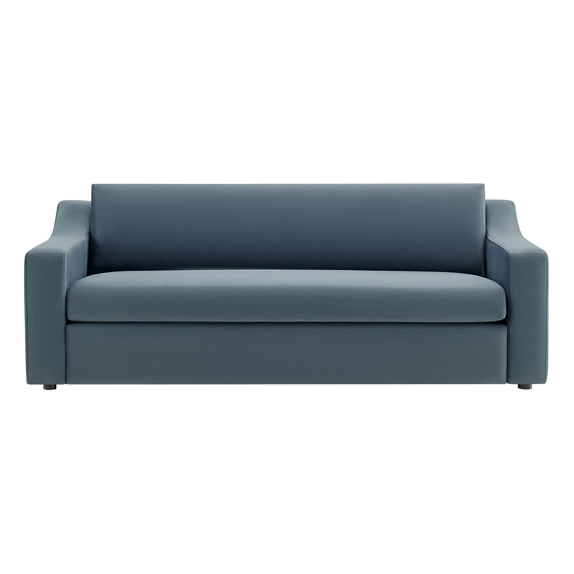 Alt View 2. Modway - Liora Performance Velvet Sofa by Modway - Blue.