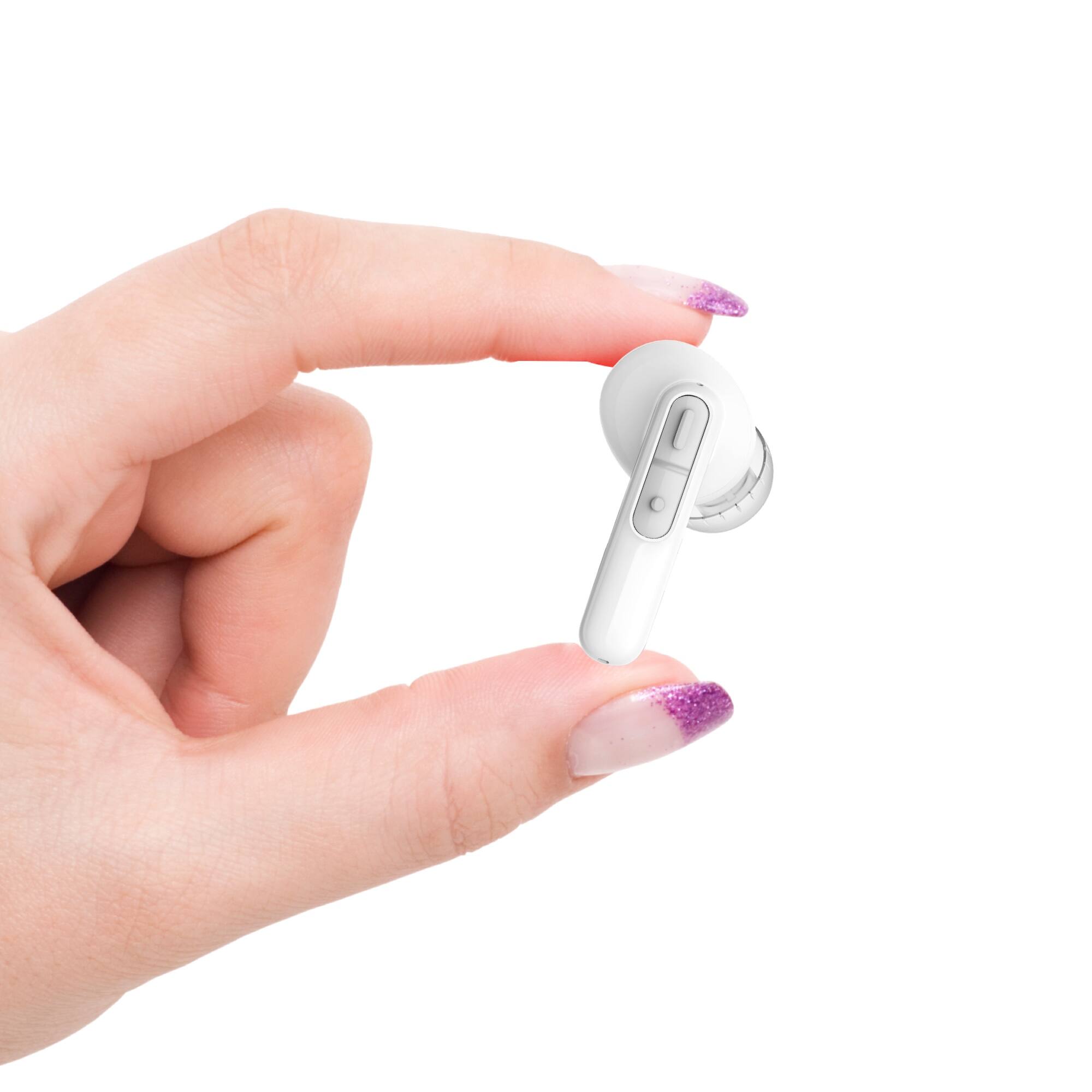 Alt View 19. LINNER - Nova Lite Bluetooth Hearing Aids with Noise Canceling and Volume Control - White.