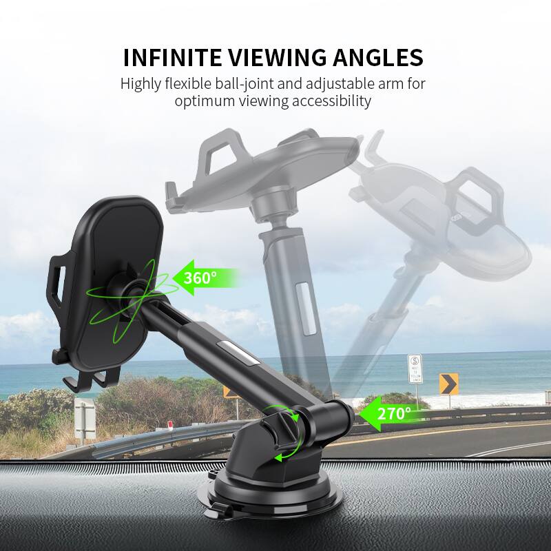 INFINITE VIEWING ANGLES  
Highly flexible ball-joint and adjustable arm for optimum viewing accessibility  

360°  
270°