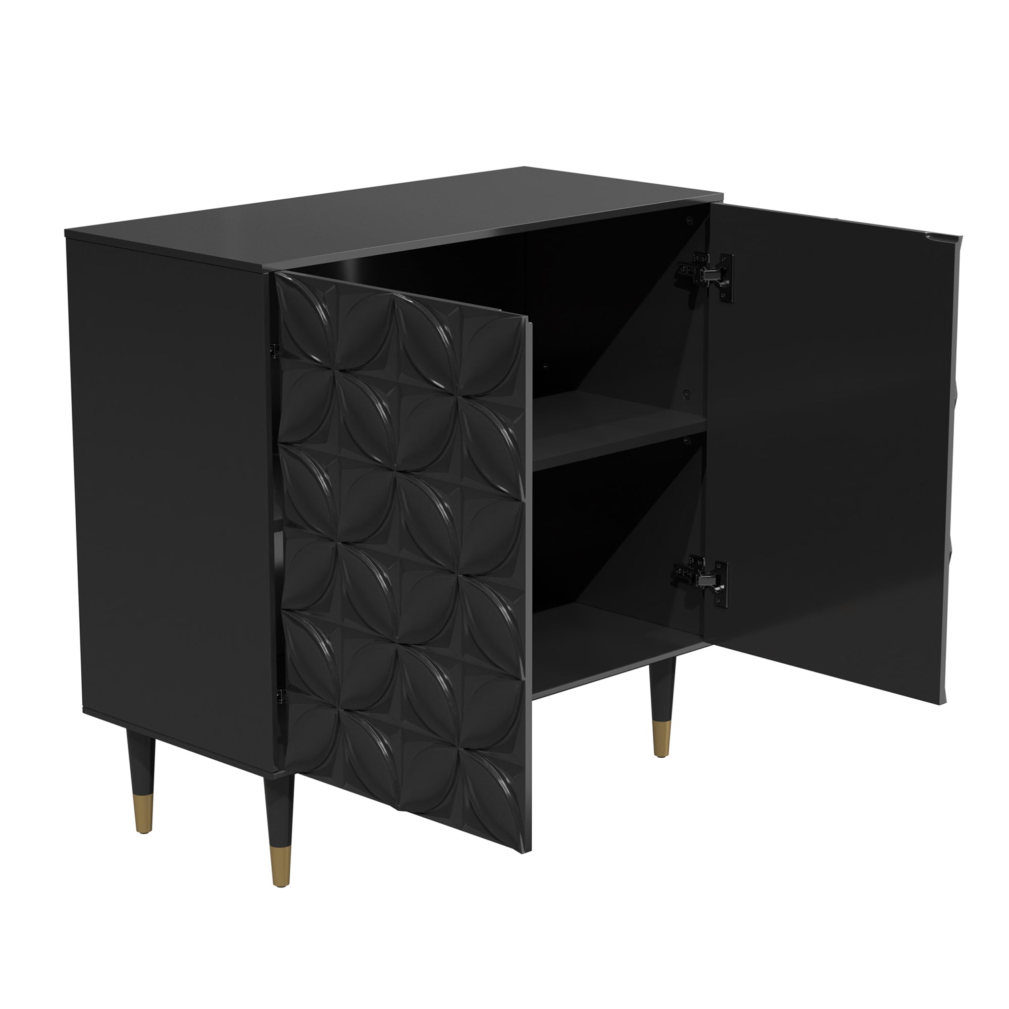 Alt View 9. Boyel Living - 2 Door Locker Accent Cabinet - Black.