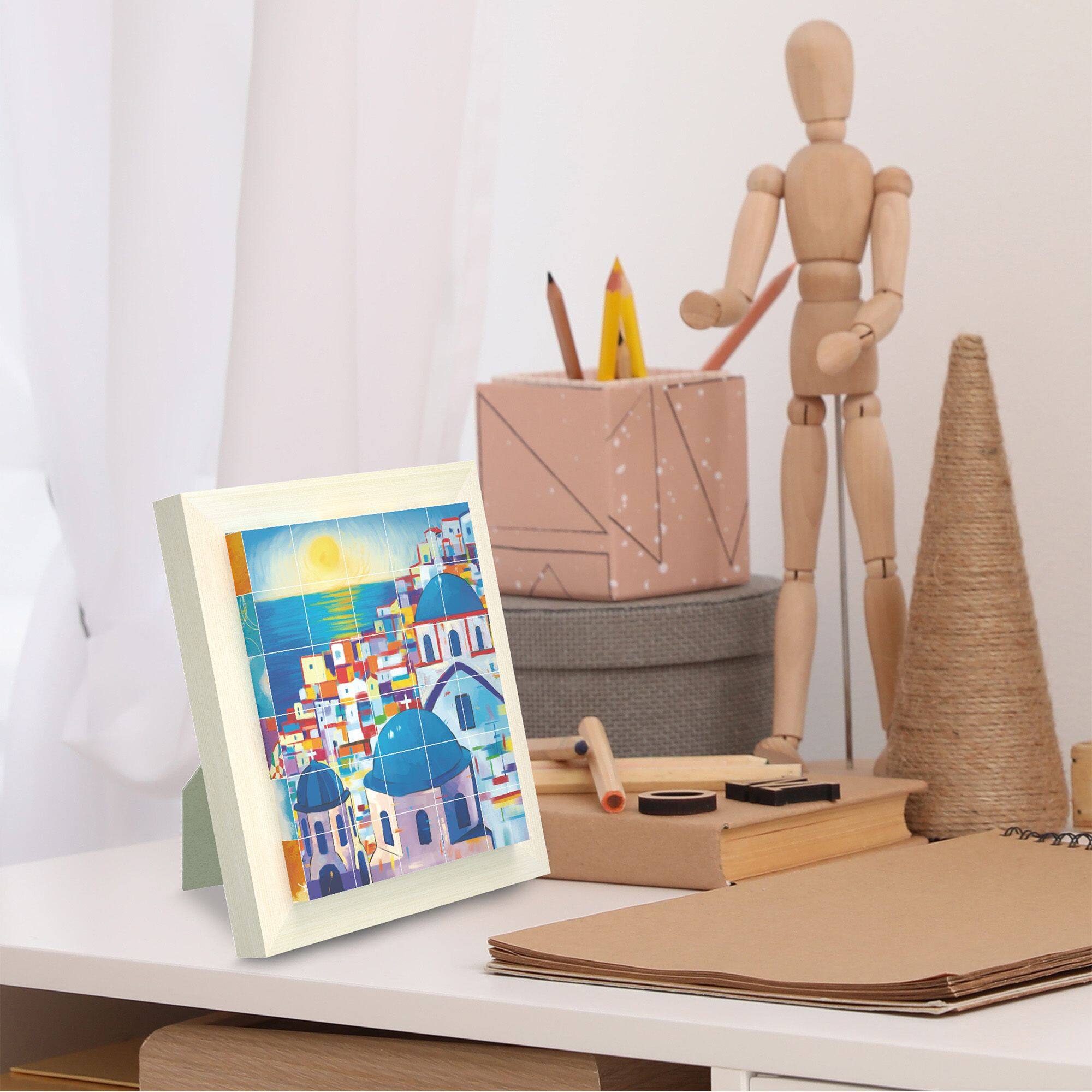 Alt View 1. PicassoTiles - PicassoTiles 30 PC 6-in-1 World Famous Paintings Magnetic Blocks, Building Blocks for Kids 3+.