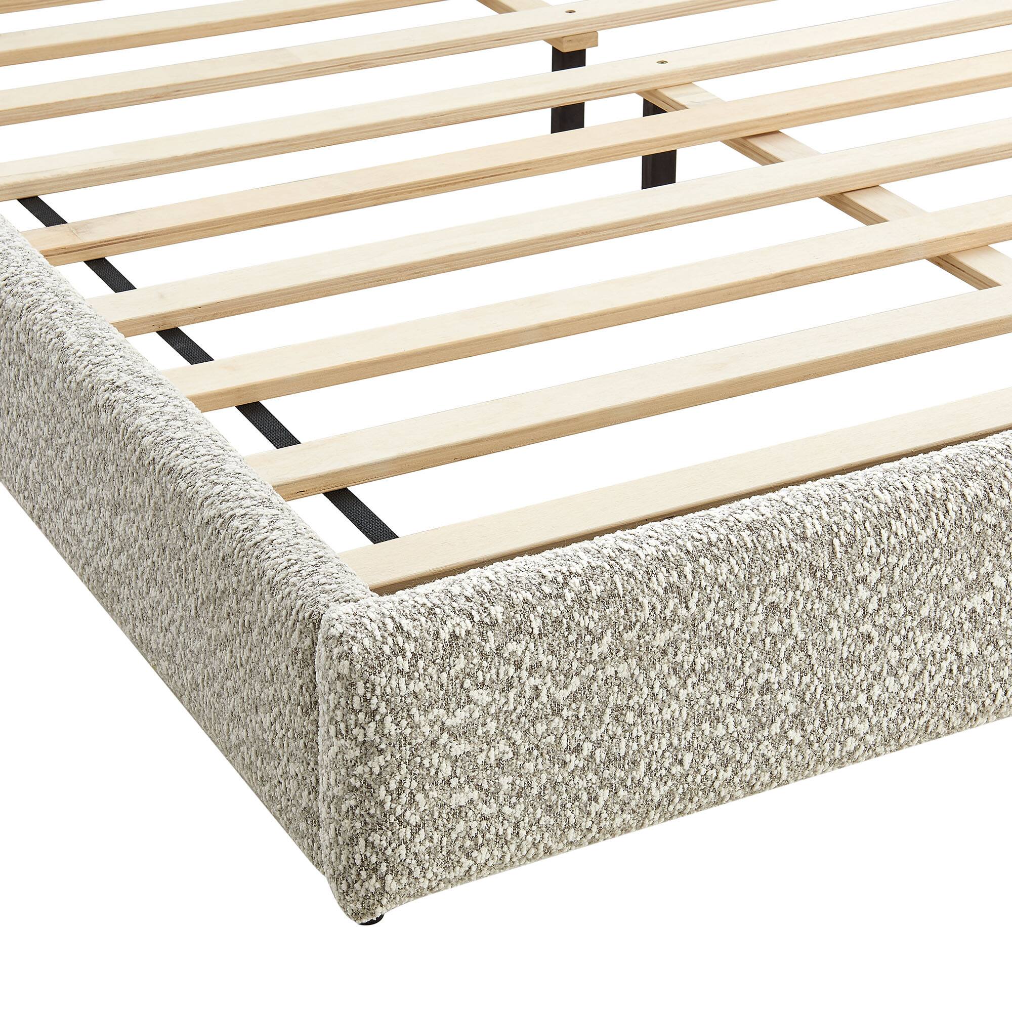 Alt View 7. Modway - Seluna Boucle Queen Platform Bed by Modway - Rock.