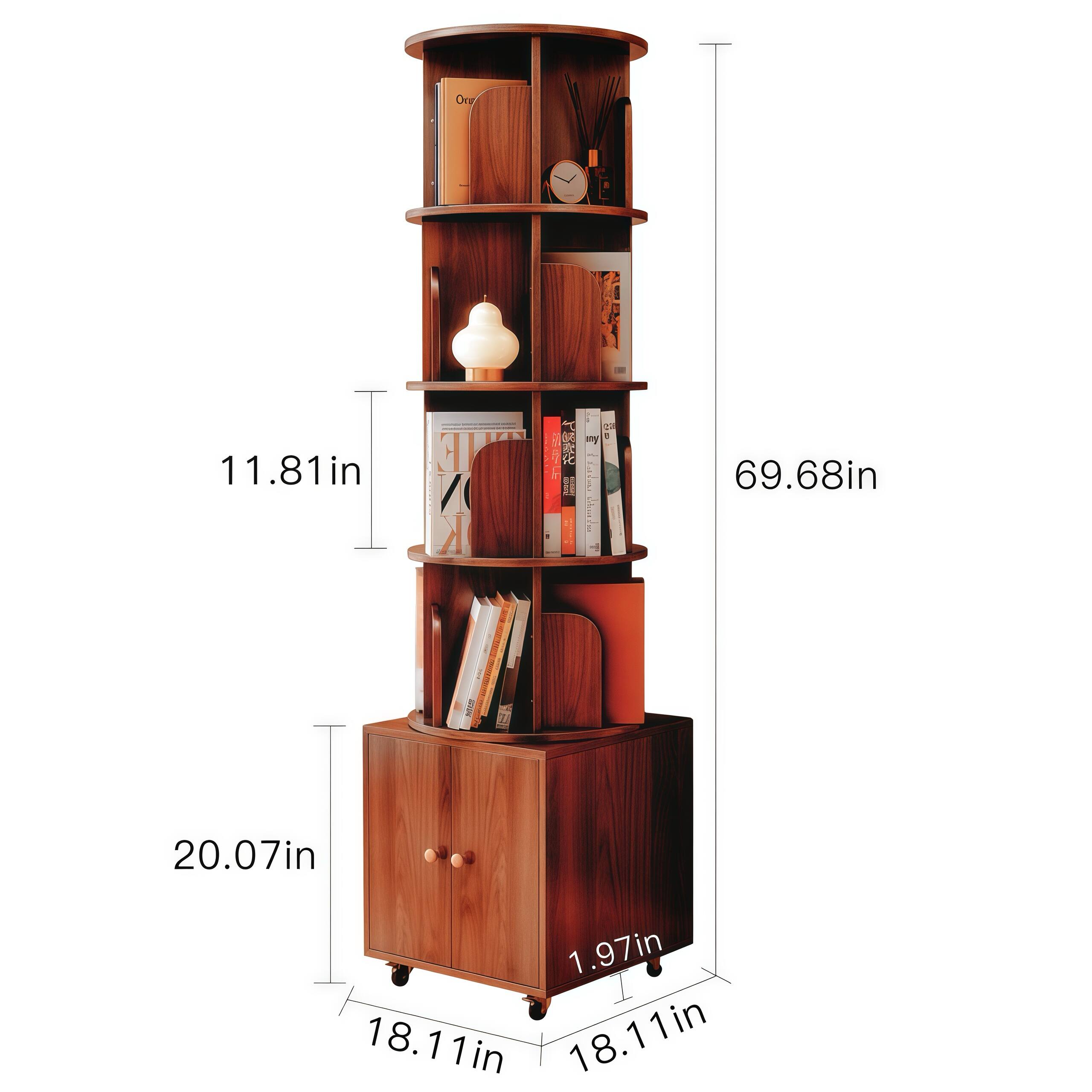 - Height: 69.68in
- Width: 18.11in
- Depth: 18.11in
- Shelf Depth: 11.81in
- Cabinet Height: 20.07in
- Cabinet Depth: 1.97in