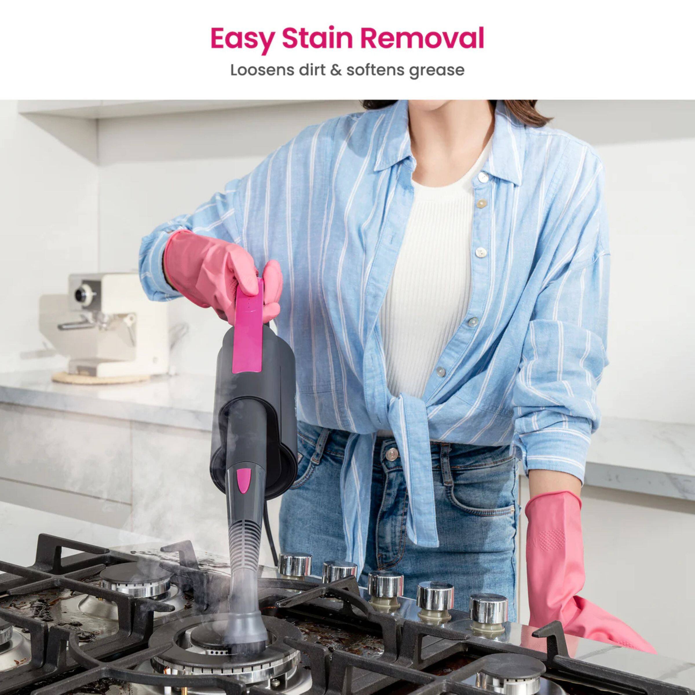 Easy Stain Removal  
Loosens dirt & softens grease