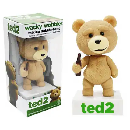 ted2 wacky wobbler talking bobble-head | figurine a testa oscillante con testa oscillante | ted2