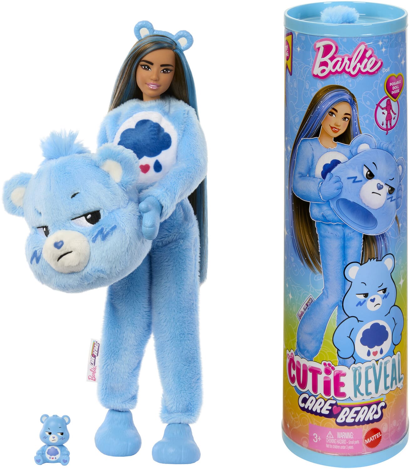 Barbie Cutie Reveal Barbie x Care Bears Series, Grumpy Bear - COLLECTABLES - Mattel