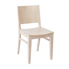 Emma + Oliver - Spencer Dining Chair with Curved Backrest and Solid Wood Construction - Antique White