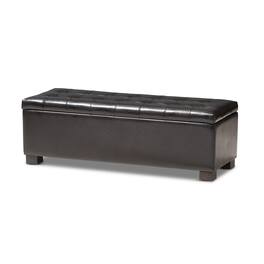Baxton Studio - Roanoke Contemporary Ottoman - Black