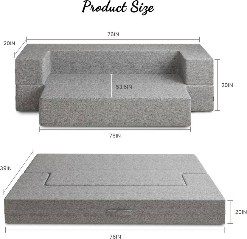 Product Size

76IN x 53.6IN x 20IN

76IN x 39IN x 20IN