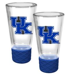 Great American Products - Kentucky Wildcats 2-Pack 4oz. Cheer Shot Set with Silicone Grip - Blue