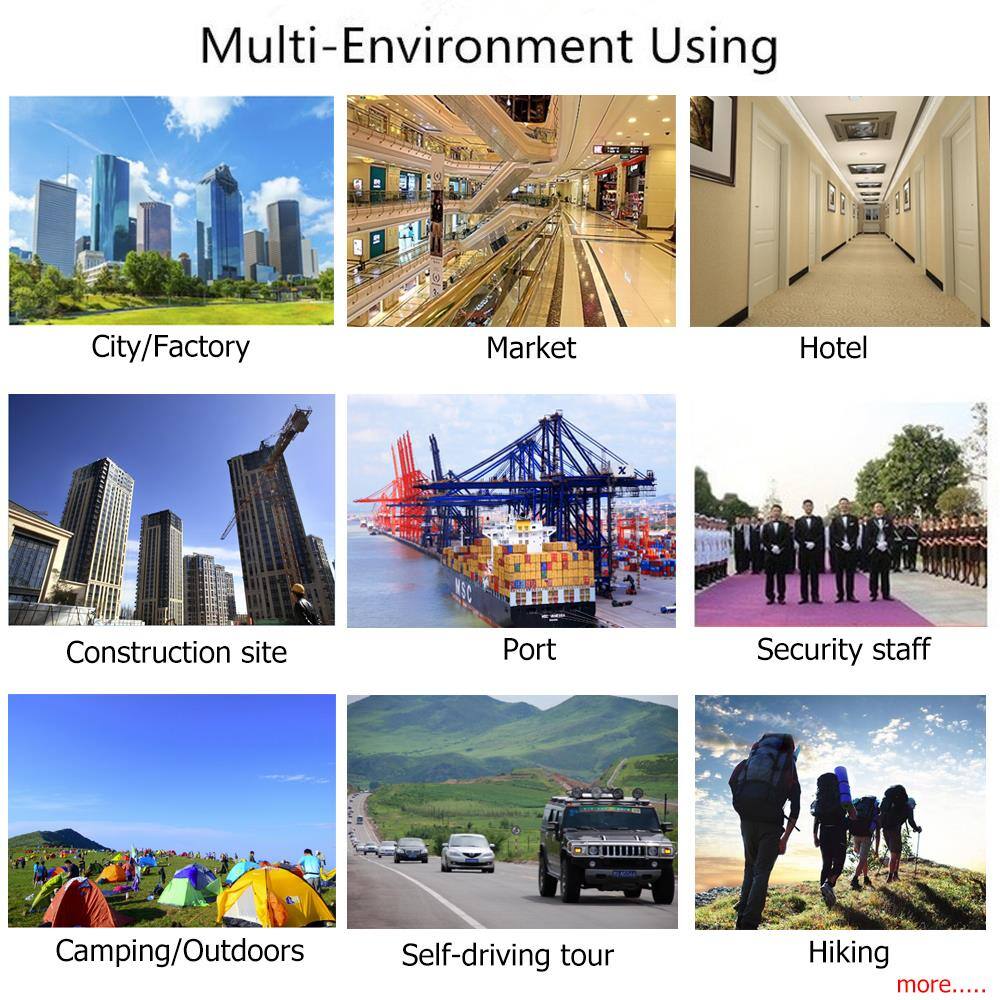 Multi-Environment Using

- City/Factory
- Market
- Hotel
- Construction site
- Port
- Security staff
- Camping/Outdoors
- Self-driving tour
- Hiking

more.....