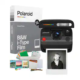 Polaroid - Flip Instant Camera with Sonar Autofocus with Accessories Kit (Black)