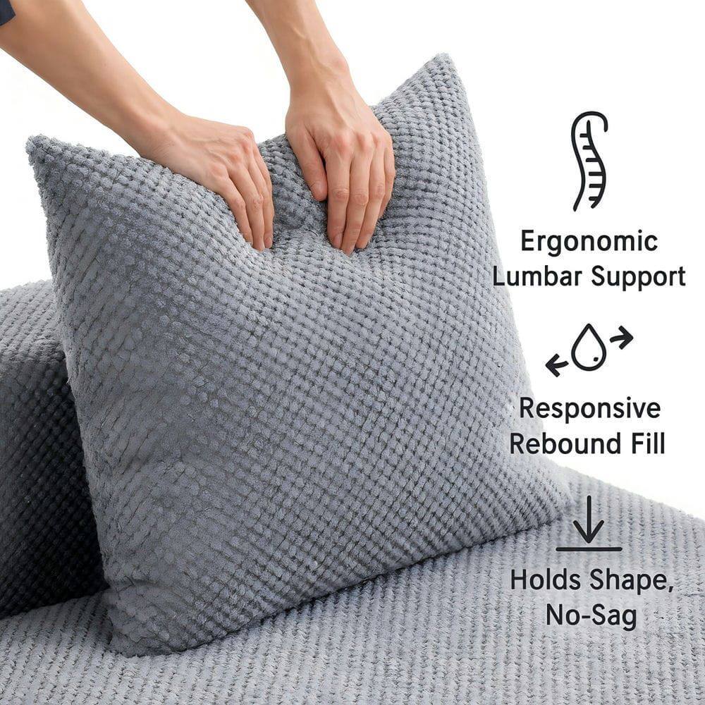 Ergonomic Lumbar Support  
Responsive Rebound Fill  
Holds Shape, No-Sag