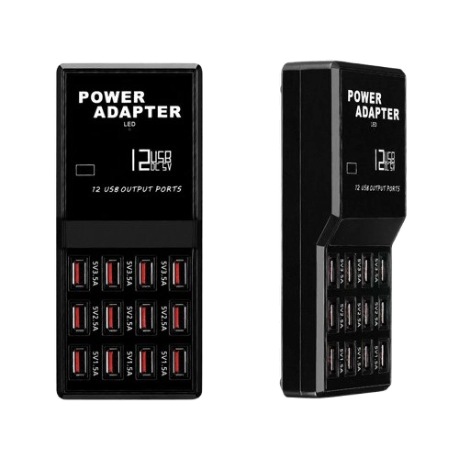 POWER ADAPTER  
LED  
12 USB DC 5V  
12 USB OUTPUT PORTS  
5V3.5A  
5V2.5A  
5V1.5A  
5V3.5A  
5V2.5A  
5V1.5A  
5V3.5A  
5V2.5A  
5V1.5A