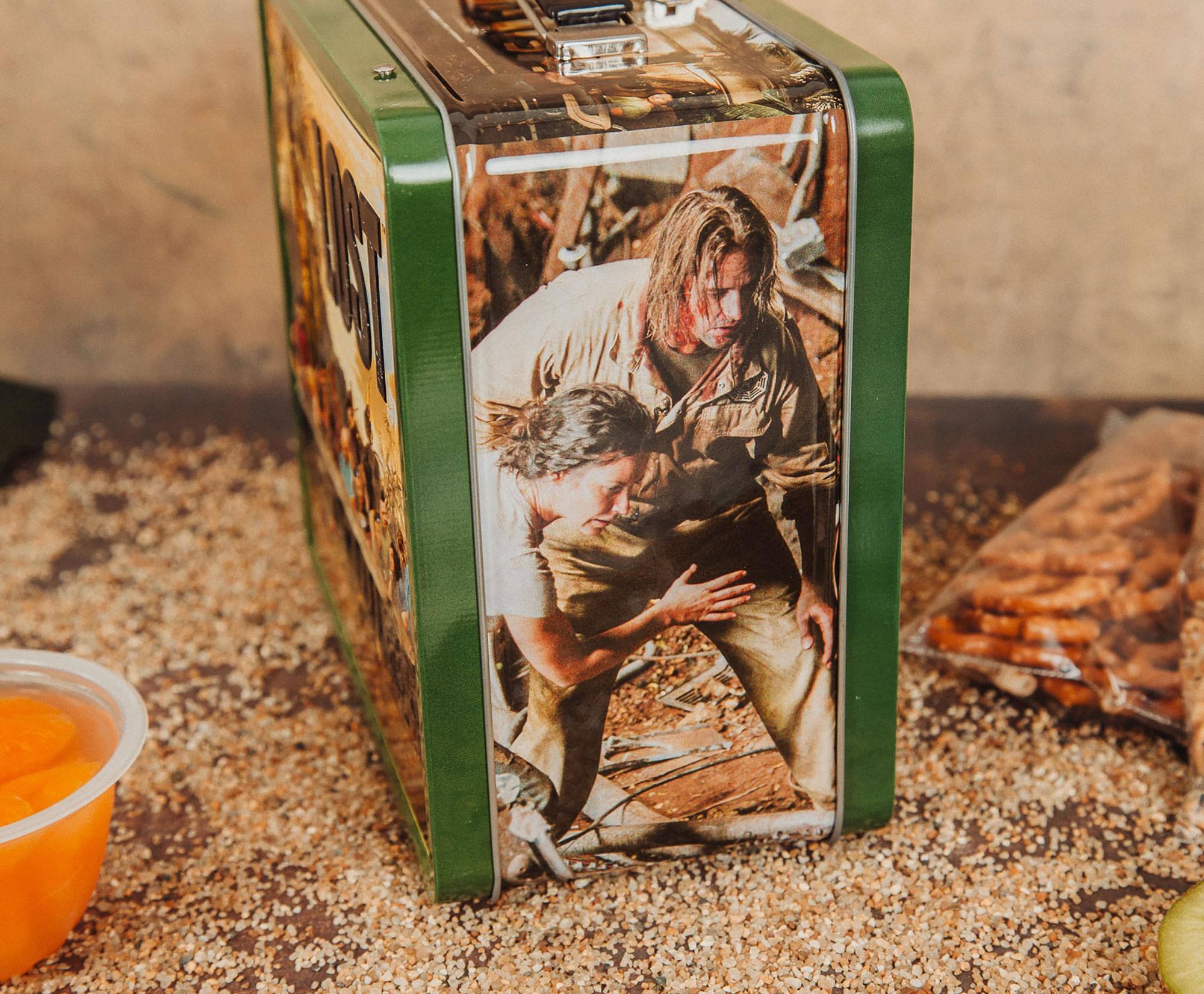 Alt View 3. Toynk - LOST Cast Metal Tin Lunch Box Tote | 8 x 7 x 4 Inches - Green.