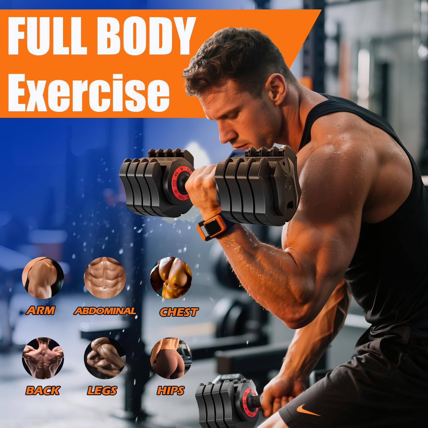 FULL BODY Exercise

ARM  
ABDOMINAL  
CHEST  
BACK  
LEGS  
HIPS
