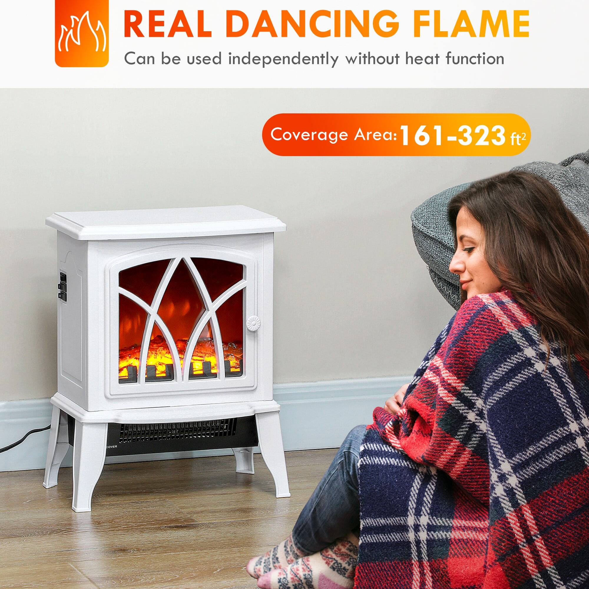 REAL DANCING FLAME  
Can be used independently without heat function  

Coverage Area: 161-323 ft²