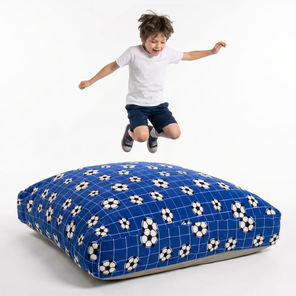 Loheer - Sensory Crash Pad for Kids and Adults 48x48 Foam Crash Mat - Blue