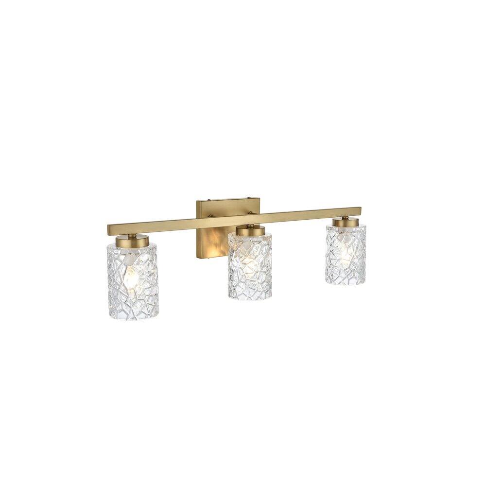 Living District - Cassie 24 inch Wall Sconce in Satin Gold - Satin Gold And Clear price history on PriceWatchPro