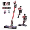 Front. Teendow - Cordless Stick Vacuum, 40 Mins Runtime, Lightweight Cleaner for Pet Hair, HardFloors, Carpet & Rug - Red.