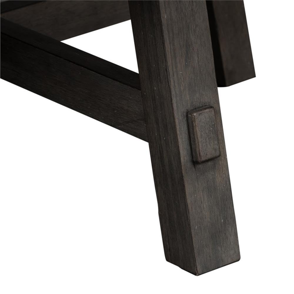 Alt View 2. Liberty Furniture Industries - Splay Leg Round Cocktail Table Dusty Charcoal w/ Heavy Distressing - Gray.