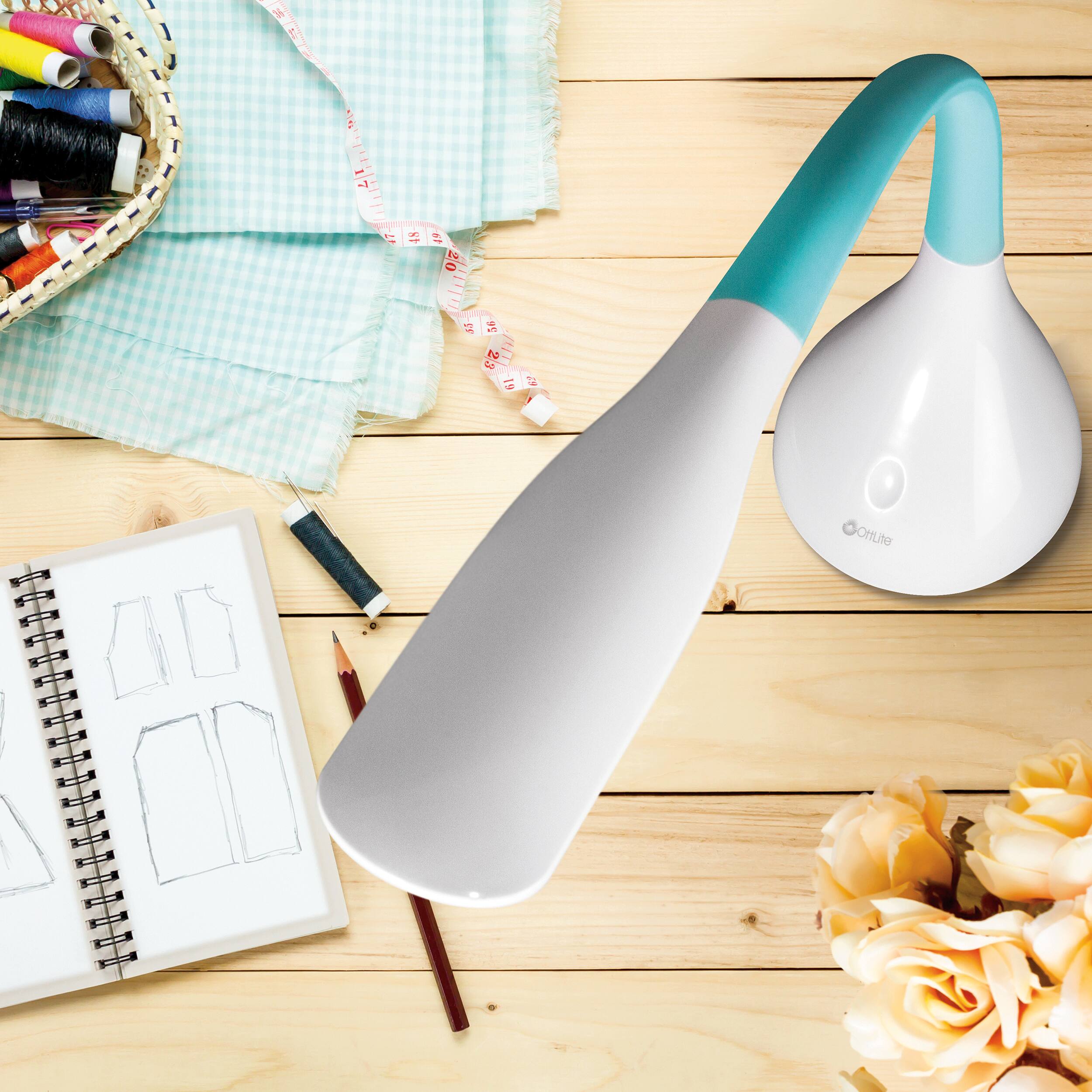 Alt View 2. OttLite - Creative Curves LED Desk Lamp - White.