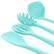 Alt View 3. MegaChef - MegaChef Light Teal Silicone Cooking Utensils, Set of 12 - Light Teal.