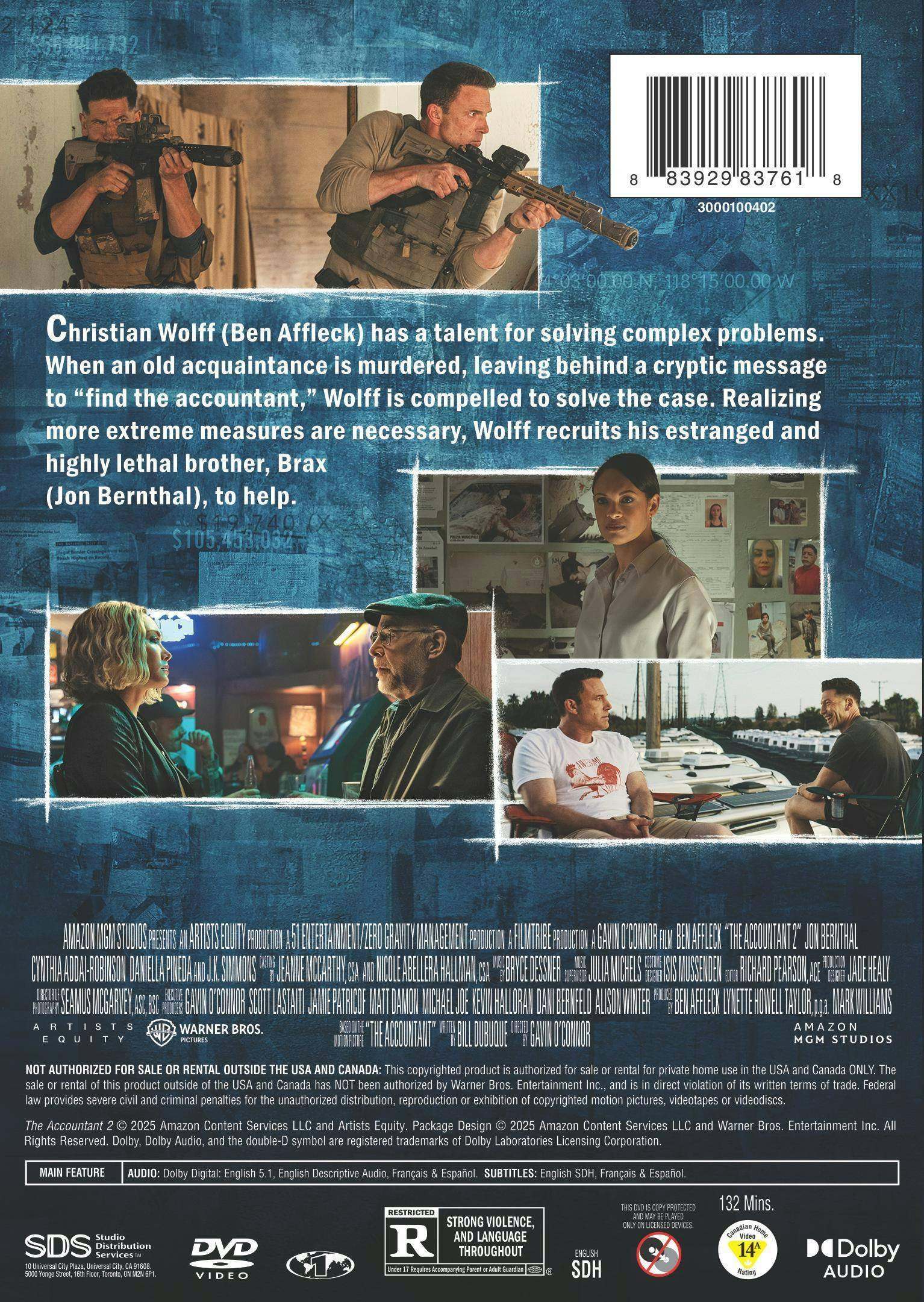 Back. The Accountant 2   - DVD.