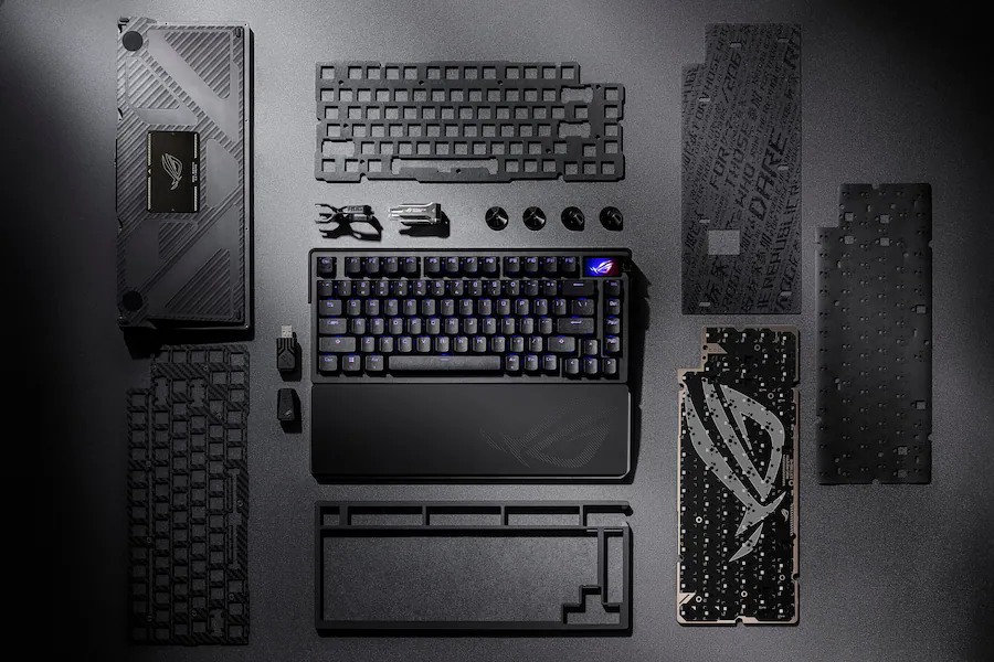 Azure Azoth ASUS ROG Azoth Extreme 75% Wireless Mechanical Gaming Keyboard with ROG ...
