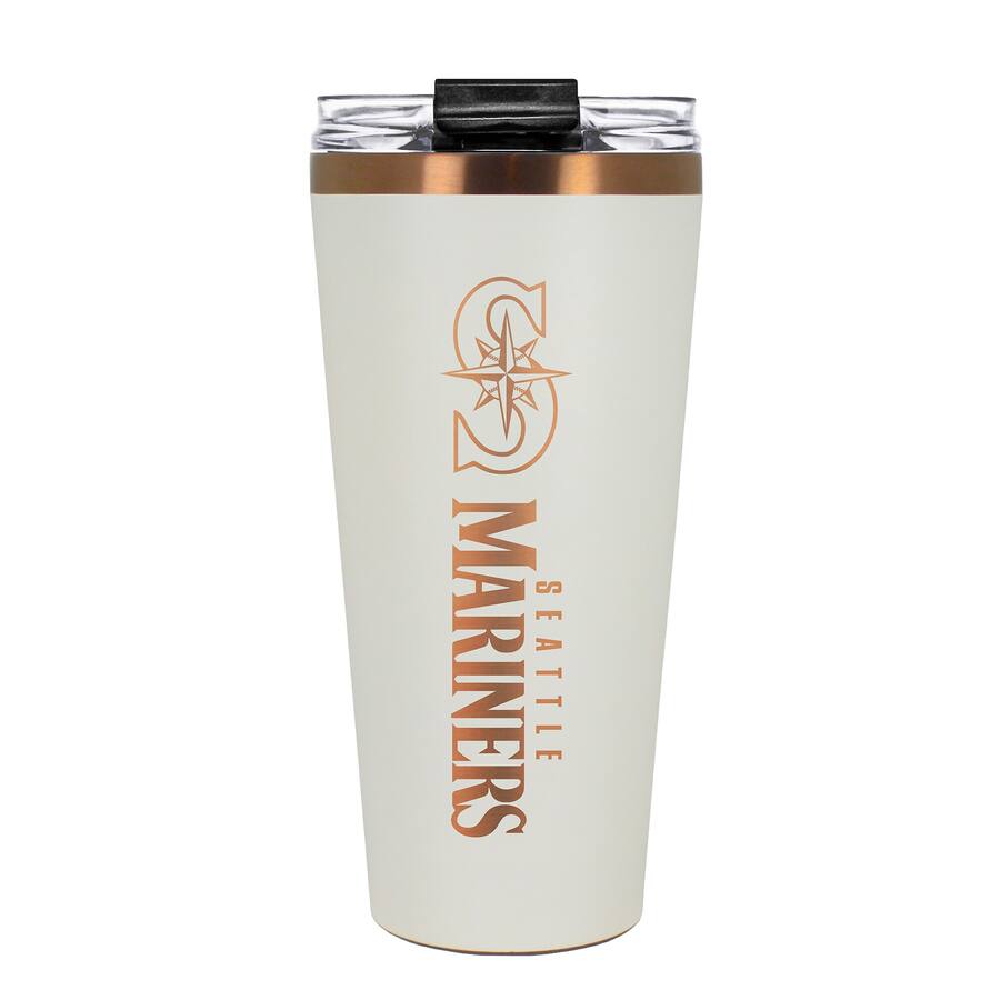 Mariners Cups Great American Products Seattle Mariners 30oz. Big Slim Tumbler Cream ...