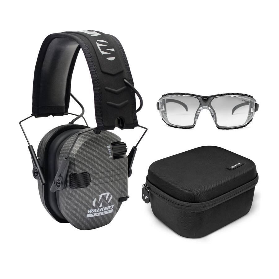 Walker Wedge Razor Walkers Razor Slim Electronic Muff (Carbon) with Case, and Glasses ...