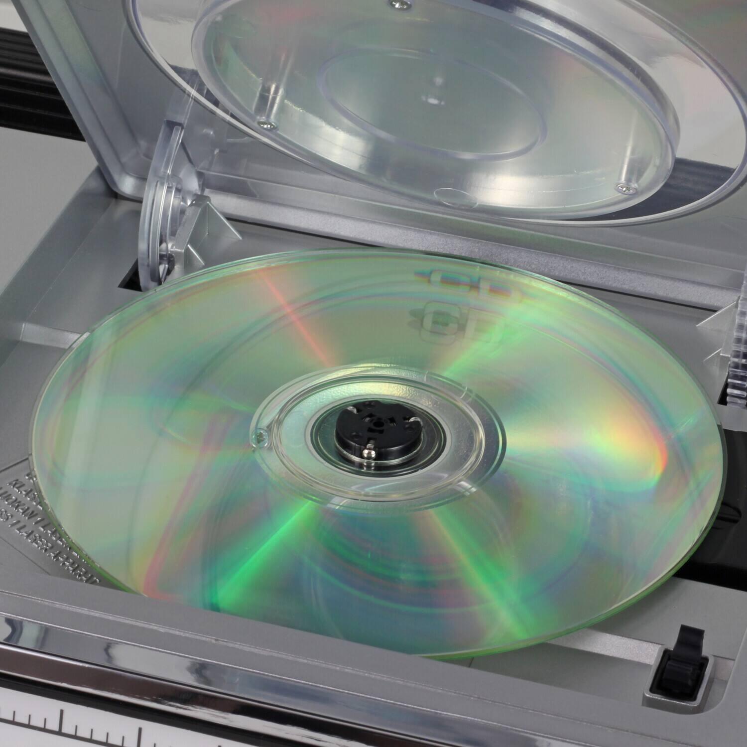 Alt View 2. Studebaker - Studebaker SB2165S Portable Avanti Stereo Boombox with Bluetooth, CD, FM Stereo Analog Radio and 15W Subwoofer - Silver - Silver.