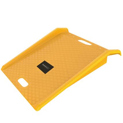Front. Stalwart - Curb Ramp with 1000lb Capacity - Yellow.
