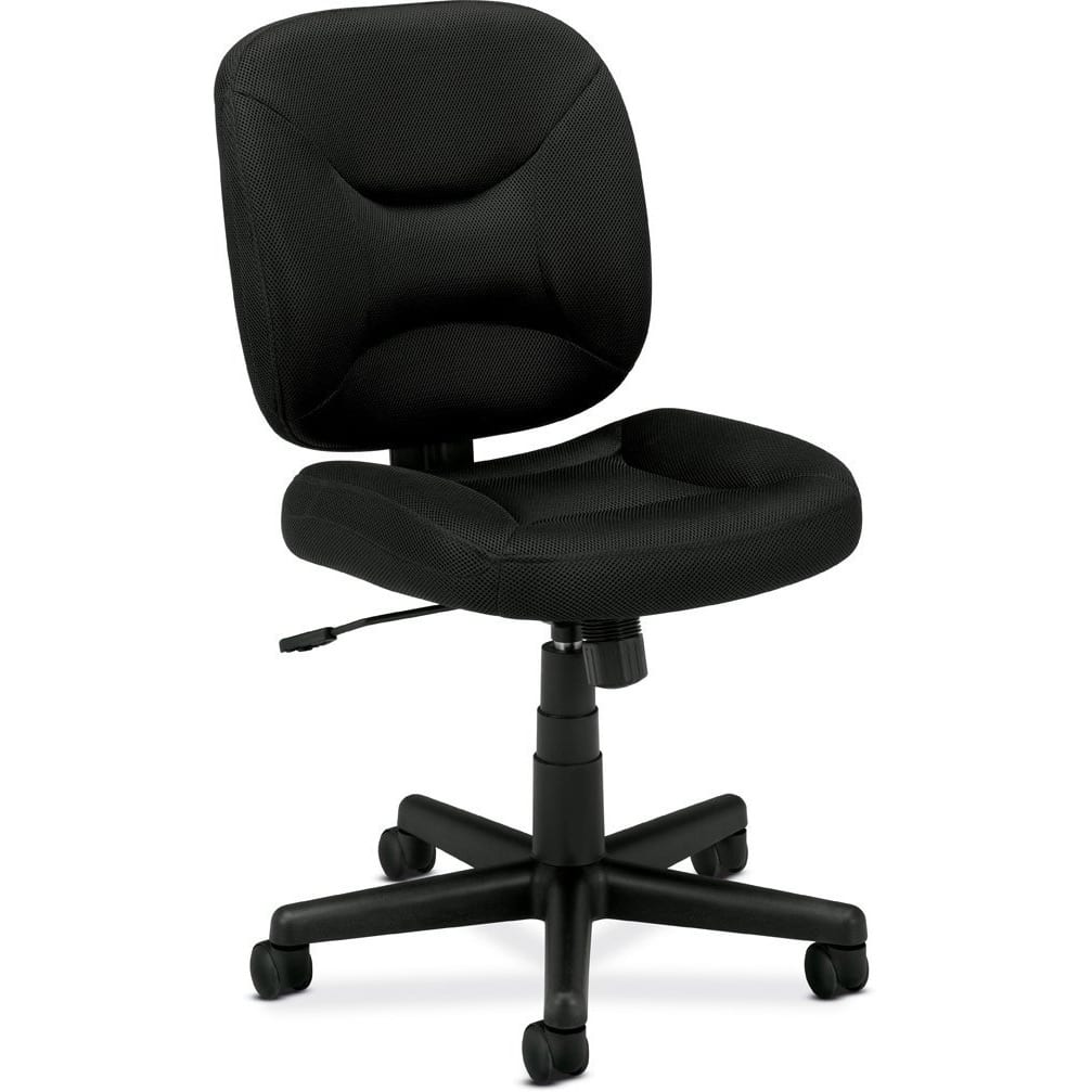 SlickBlue - Office Task Chair with Padded Seat – Ergonomic Desk Chair for Home or Office - Black