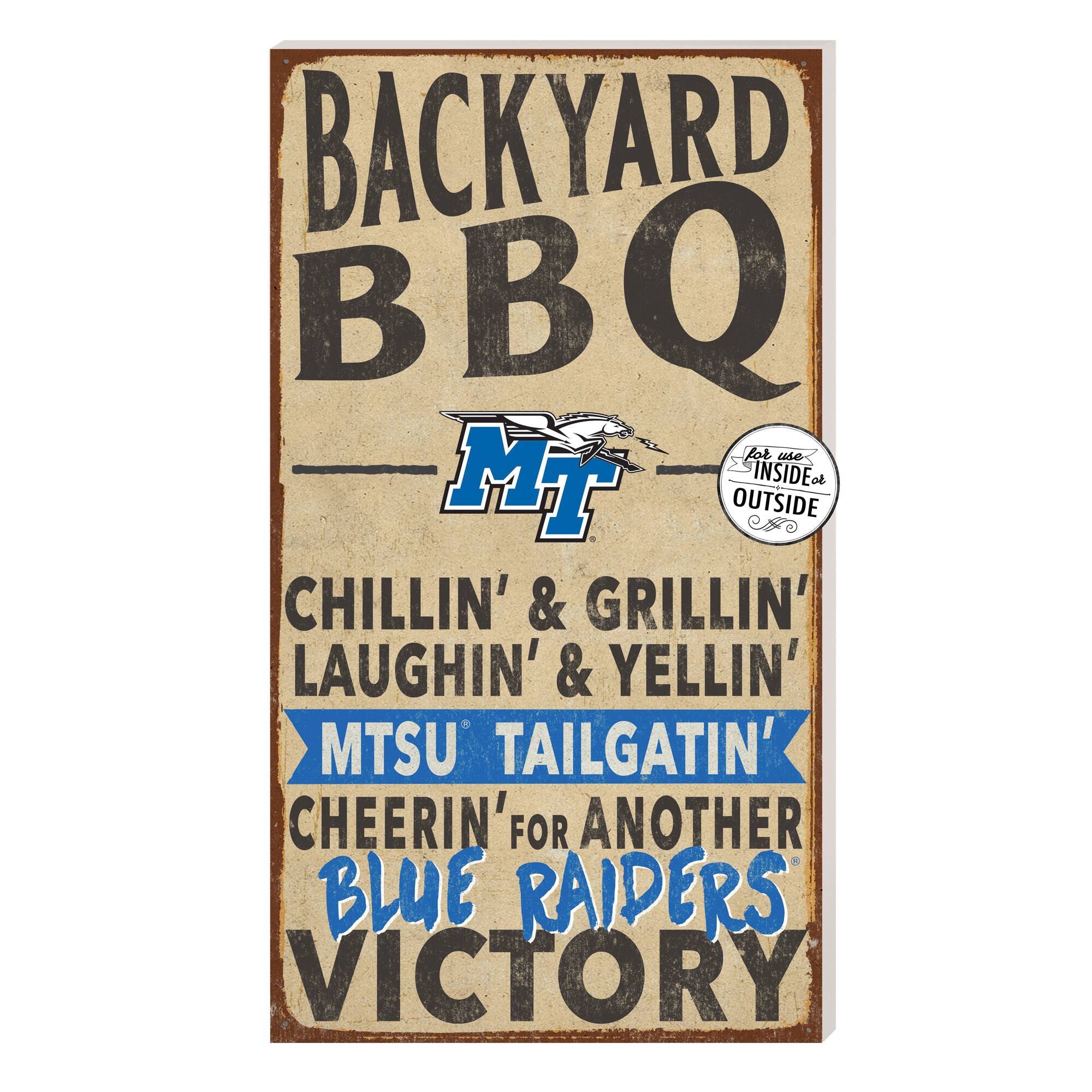 Brown MTSU Blue Raiders 11'' x 20'' Indoor/Outdoor BBQ Sign