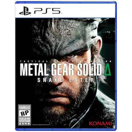 PS5 - TACTICAL ESPIONAGE ACTION METAL GEAR SOLID SNAKE EATER
RATING PENDING
COTE en ATTENTE
RP
LIKELY MATURE 17
PROBABLEMENT JEUNES ADULTES 17
ESRB
Konami Digital Entertainment
KONAMI - M (Mature 17+)