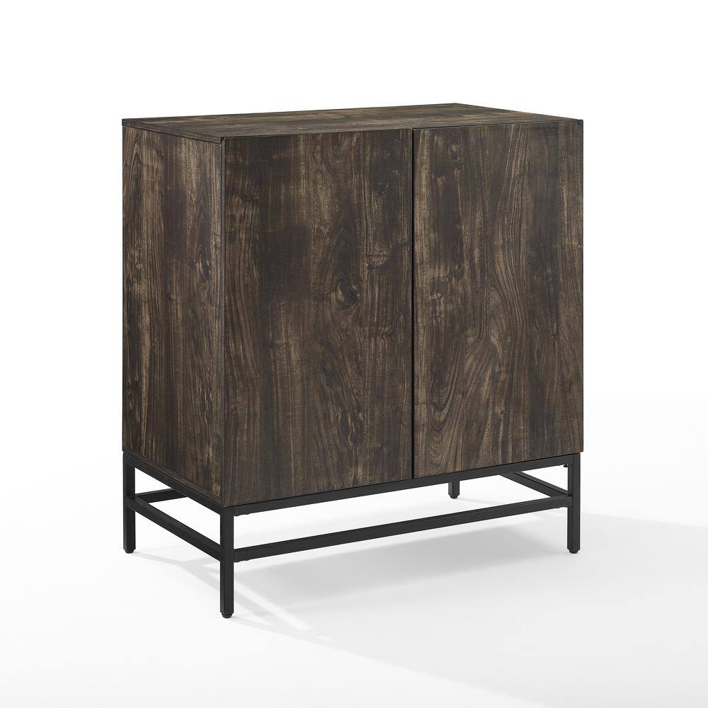 Alt View 3. Crosley Furniture - Jacobsen Bar Cabinet - Brown Ash.