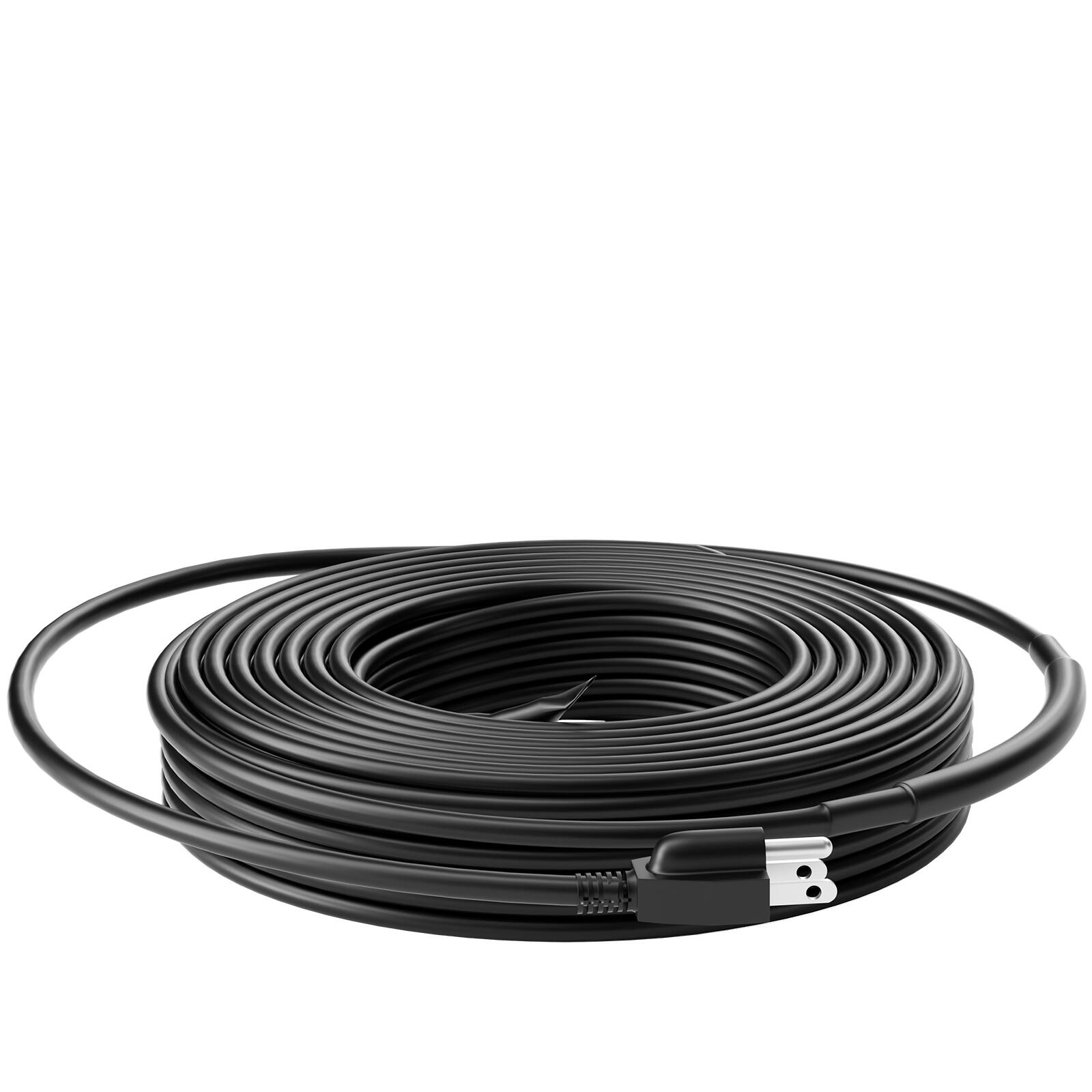 Alt View 4. VEVOR - Self-Regulating Pipe Heating Cable, 24FT 5W/FT Heat Tape for Pipes, Roof Snow Melting De-icing, Gutter and Pipe Freeze - Black.