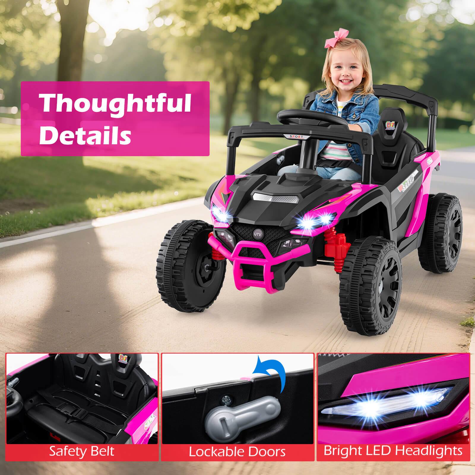 Thoughtful Details

- Safety Belt
- Lockable Doors
- Bright LED Headlights