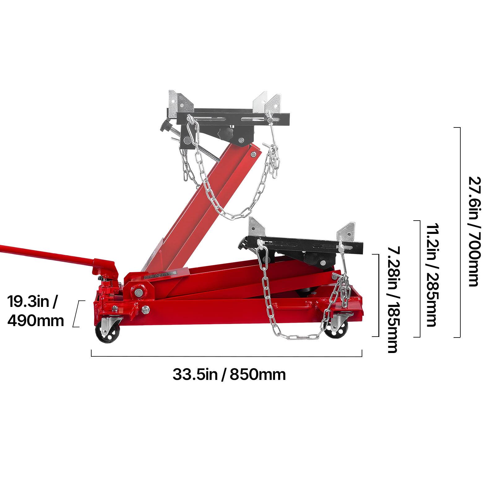19.3in / 490mm  
33.5in / 850mm  
7.28in / 185mm  
11.2in / 285mm  
27.6in / 700mm