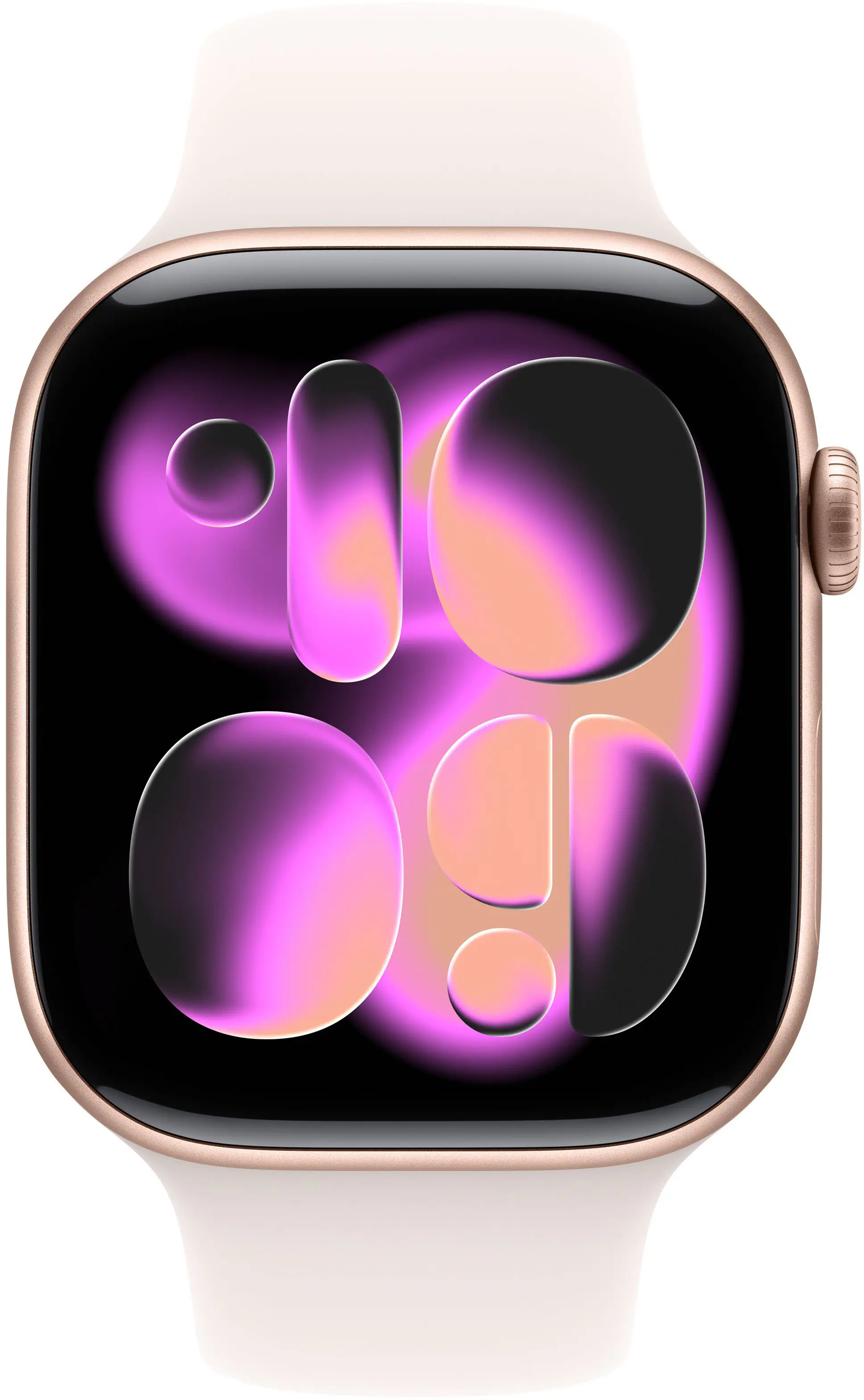 Alt View 1. Apple - Apple Watch Series 11 (GPS+Cellular) 46mm Aluminum Case with Light Blush Sport Band - S/M - Rose Gold.