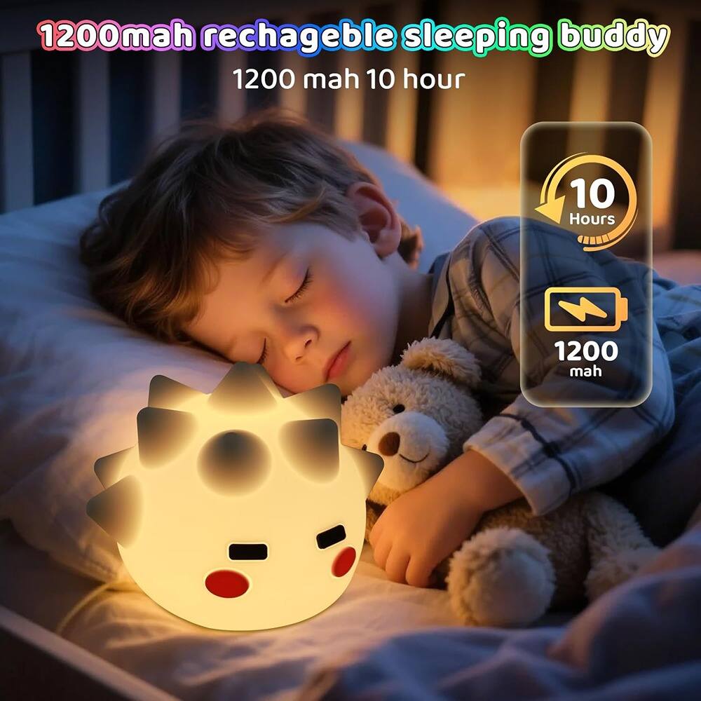 1200mah rechargeable sleeping buddy  
1200 mah 10 hour  
10 Hours  
1200 mah