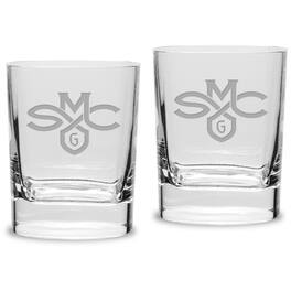 Jardine - Saint Mary's Gaels 11.75oz. Square Double Old Fashioned Glass Set - Multicolor